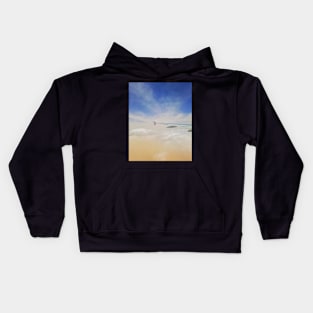 Sky View from Plane Window Kids Hoodie